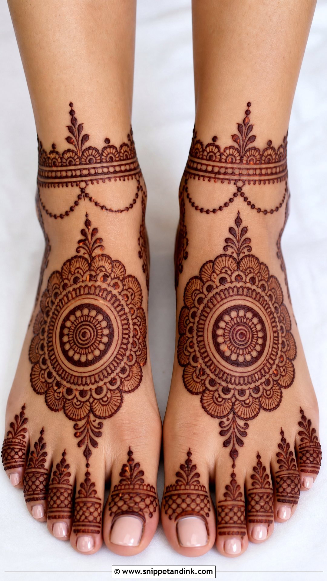 Mandala Bridal Feet Mehndi Design - Snippet and Ink - 20 Bridal Henna Feet Mehndi Designs