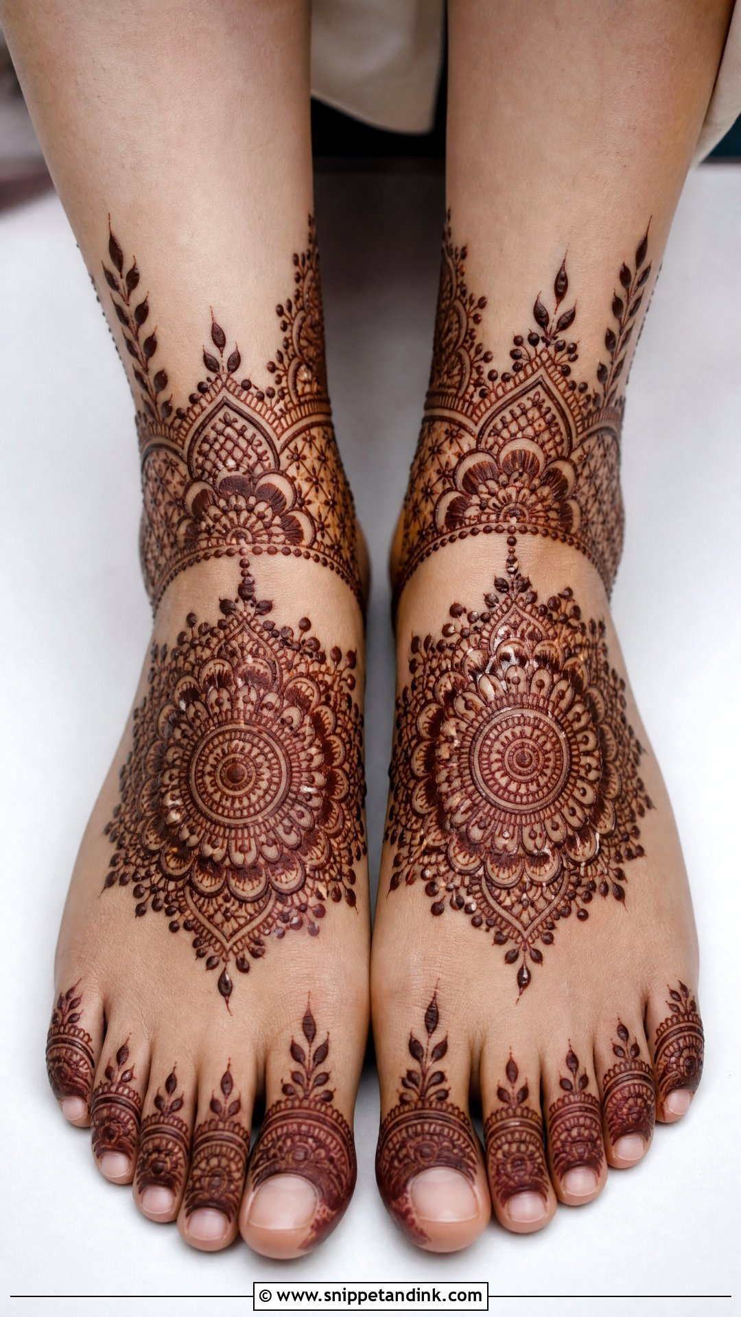 Mandala Bridal Foot Mehndi Design - Snippet and Ink - 20 Bridal Mehndi Designs Feet Brides