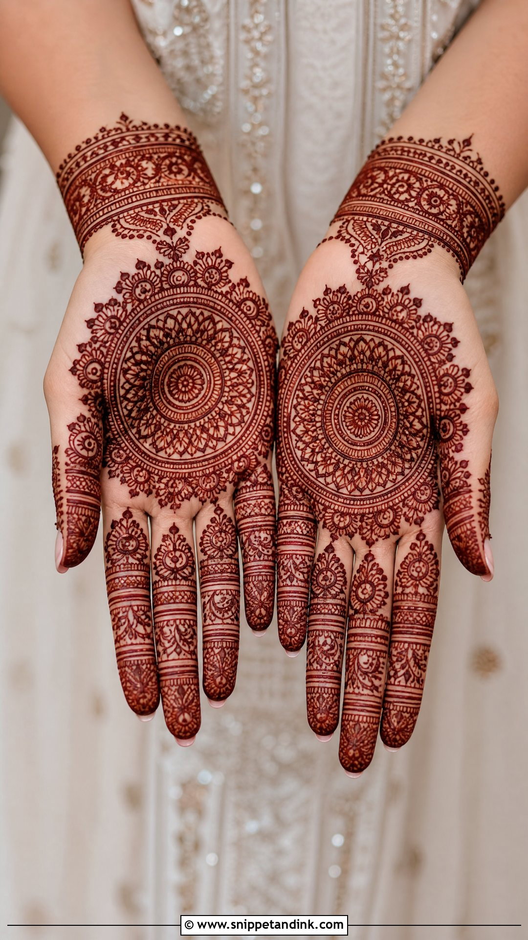 Mandala Bridal Front Hand Mehndi Design - Snippet and Ink - 25 Bridal Front Hand Mehndi Designs