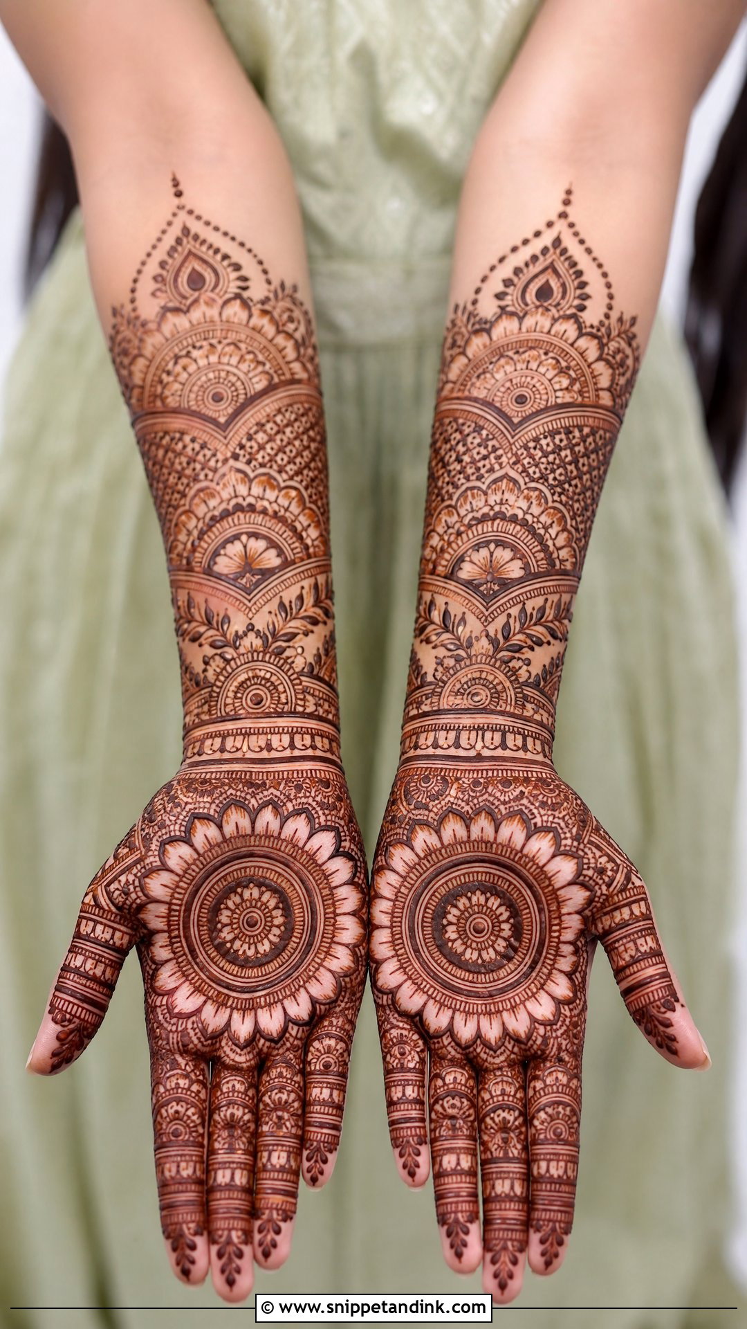 Mandala Bridal Full Hand Mehndi Design - Snippet and Ink - 25 Bridal Full Hand Mehndi Designs