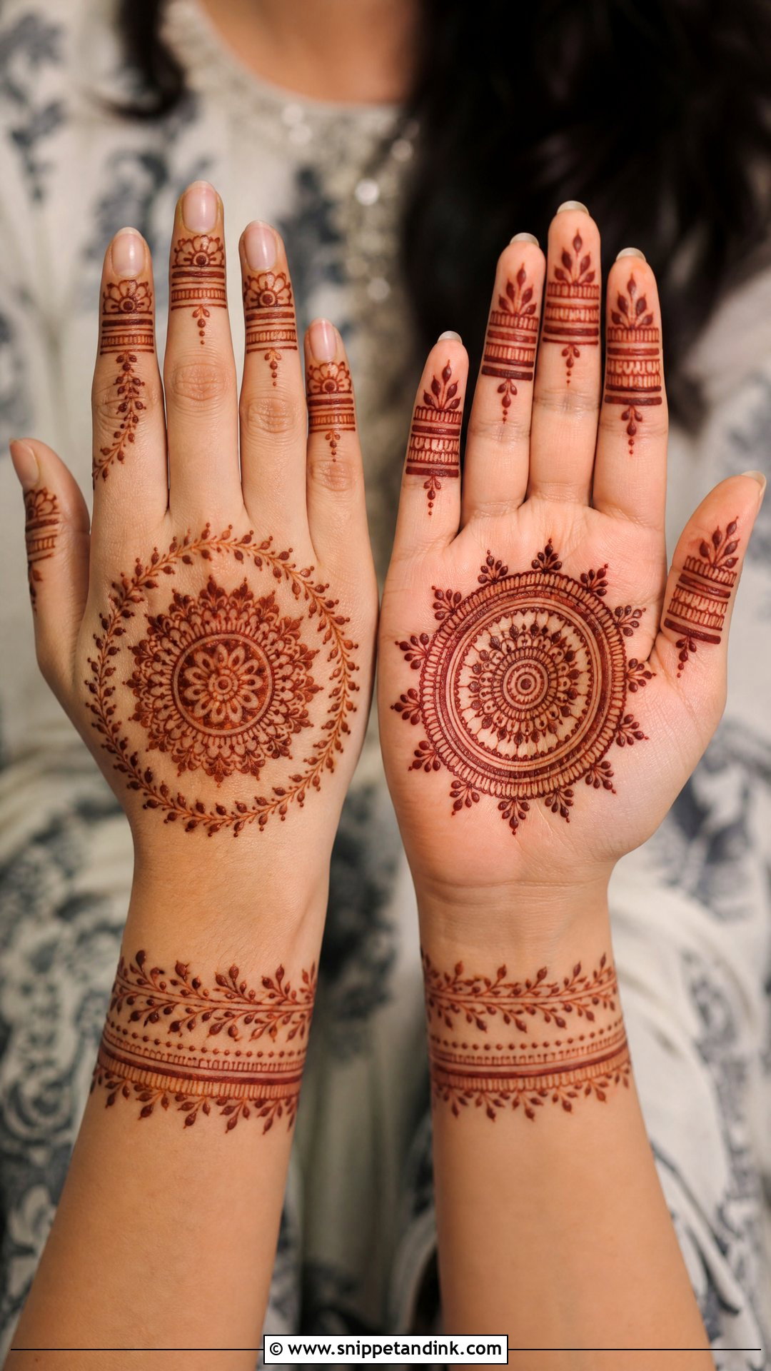 Mandala Bridal Khafif Mehndi Design - Snippet and Ink - 20 Bridal Khafif Mehndi Designs