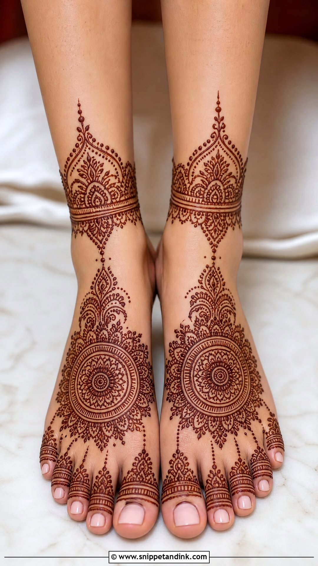 Mandala Bridal Leg Mehndi Design - Snippet and Ink - 20 Bridal Mehndi Designs Leg