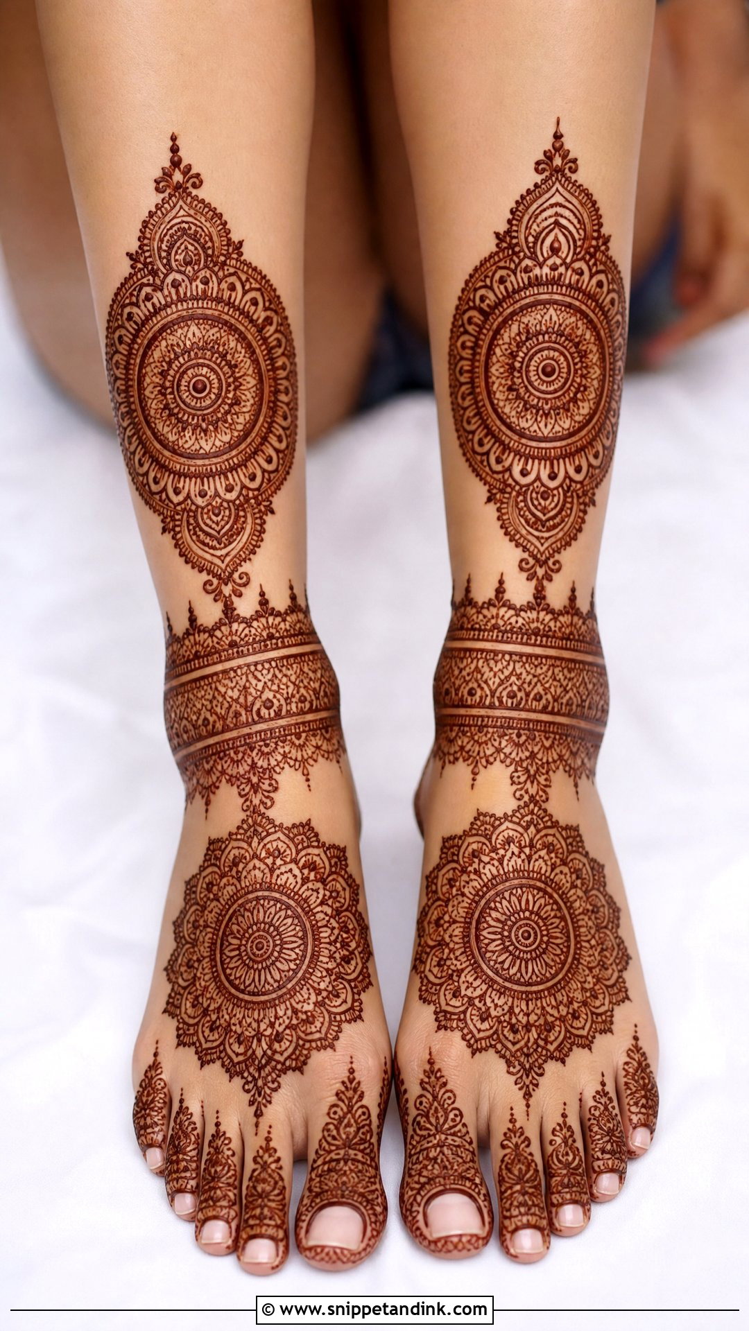 Mandala Bridal Leg Mehndi Design - Snippet and Ink - 20 Legs Bridal Mehndi Designs