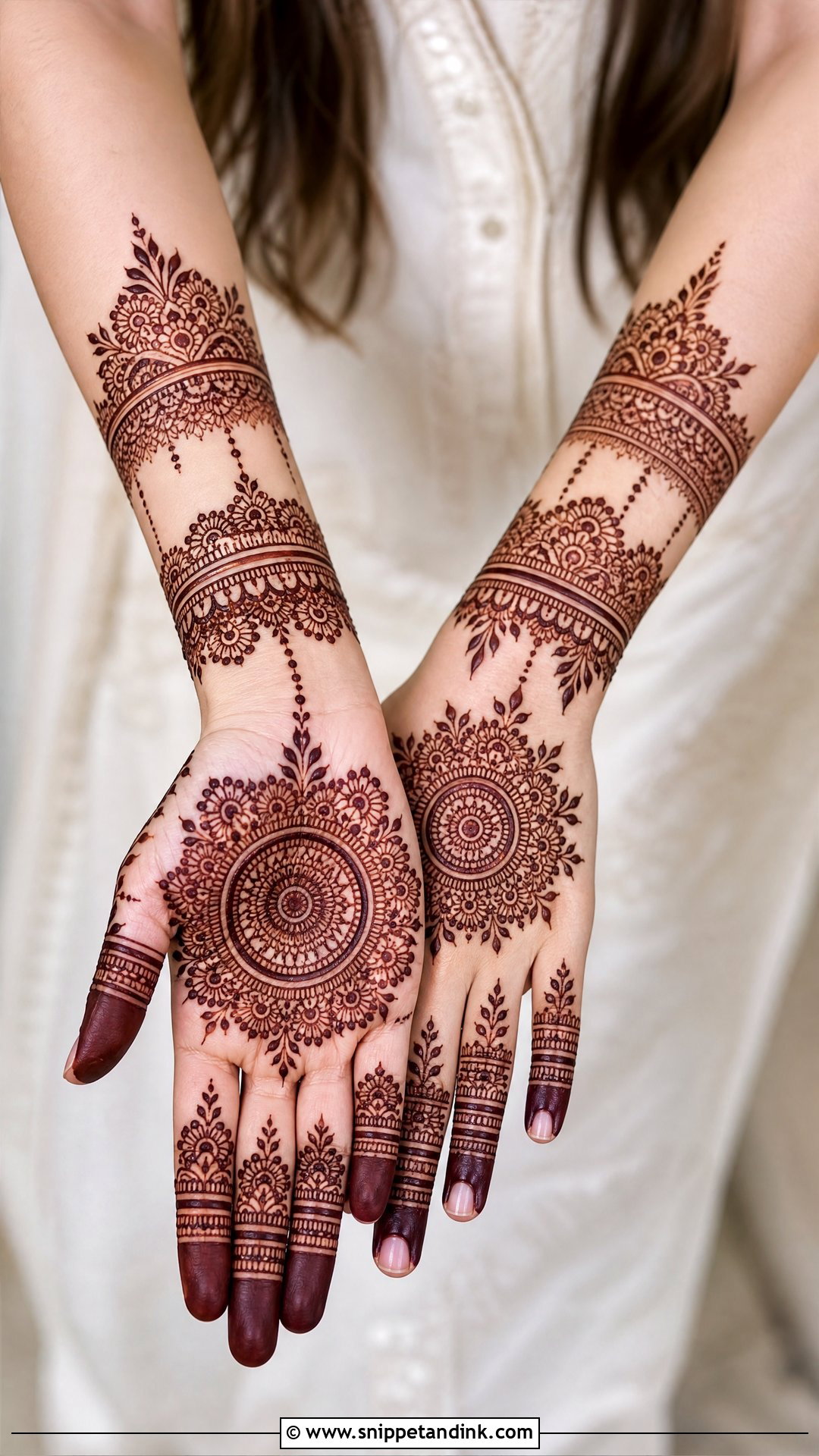 Mandala Bridal Mehndi Design - Snippet and Ink - 20 Bride Hand Mehndi Designs
