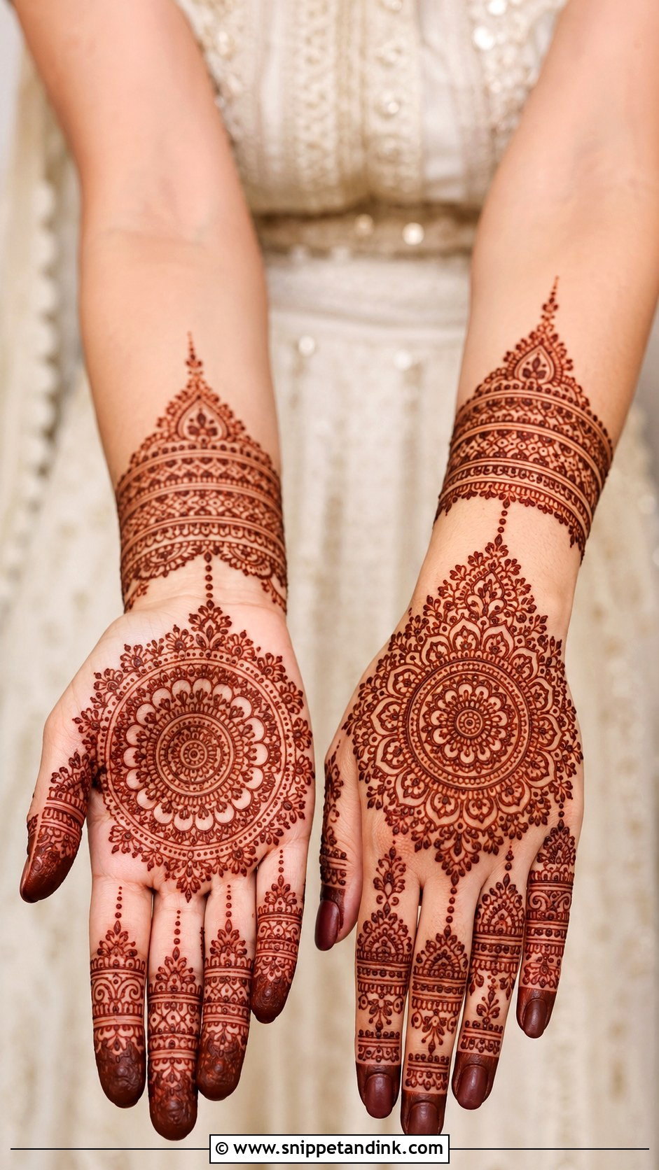 Mandala Bridal Mehndi Design - Snippet and Ink - 35 Bridal Mehndi Designs