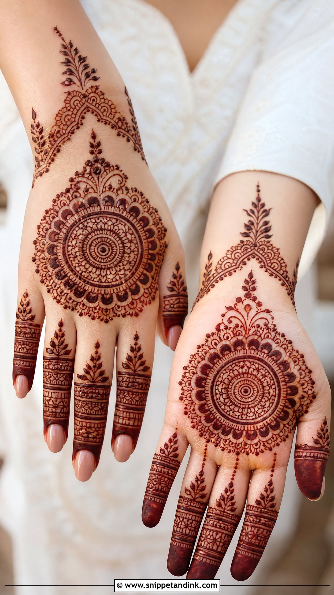 Mandala Bridal Mehndi Design For Engagement - Snippet and Ink - 20 Bridal Mehndi Designs for Engagement