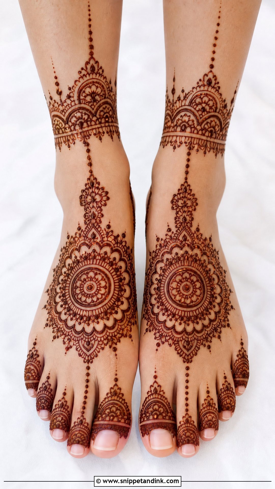 Mandala Bridal Mehndi Design For Feet - Snippet and Ink - 20 Bridal Mehndi Designs for Feet