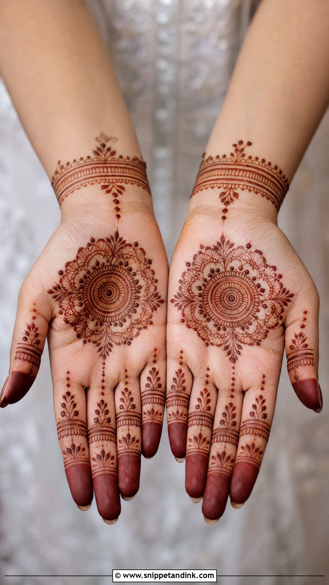 Mandala Bridal Mehndi Front Hand - Snippet and Ink - 20 Front Bridal Mehndi Designs