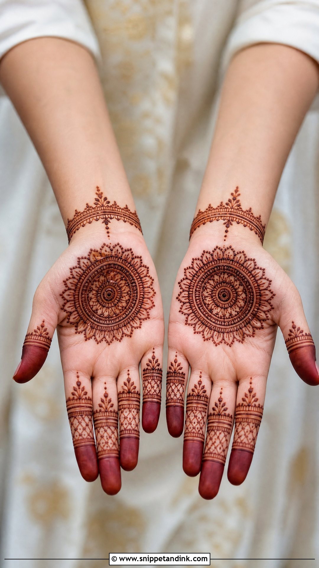 Mandala Bridal Tikki Mehndi Design - Snippet and Ink - 20 Bridal Tikki Mehndi Designs