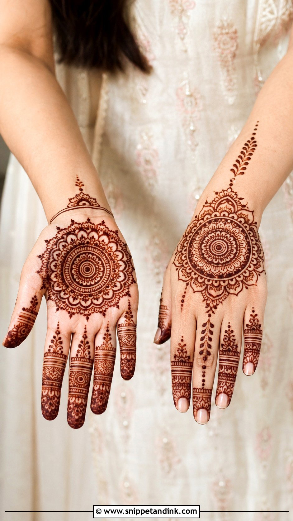 Mandala Circle Mehndi Design - Snippet and Ink - 35 Circle Mehndi Designs