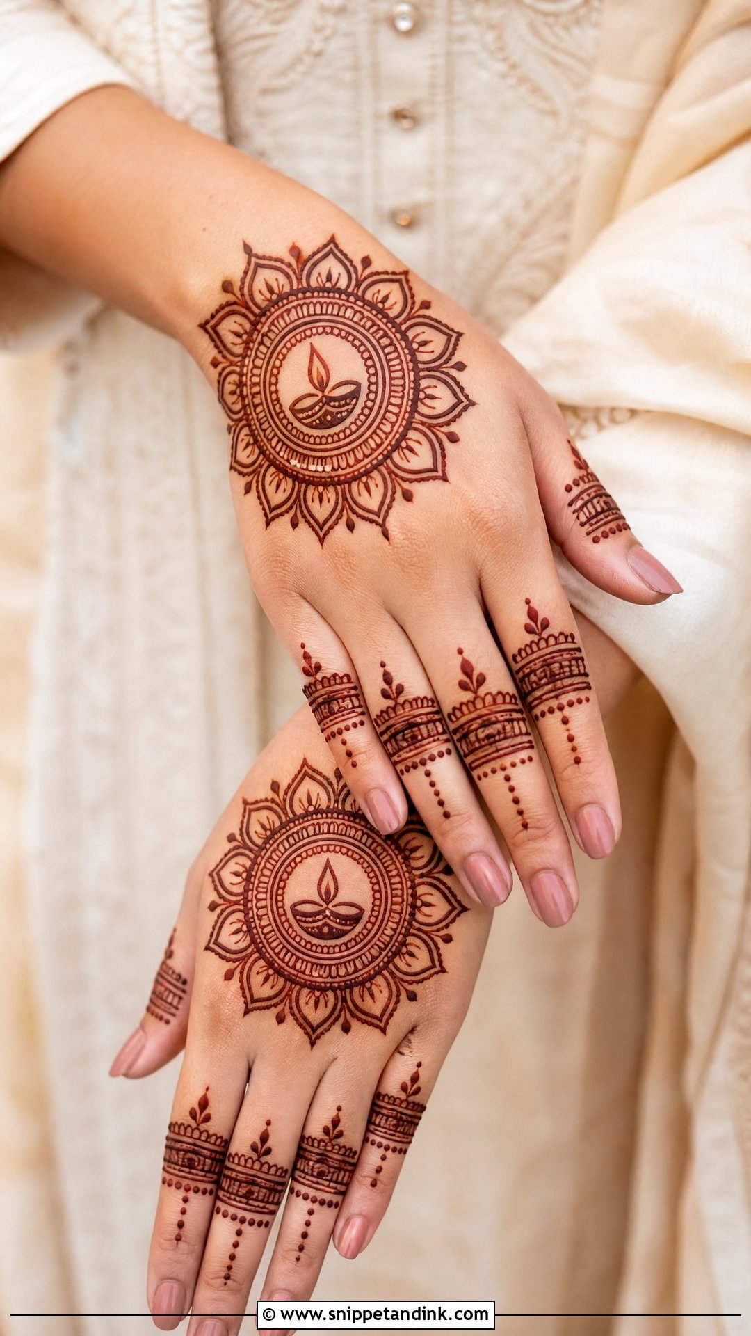Mandala Diwali Mehndi Design - Snippet and Ink - 30 Diwali Mehndi Designs