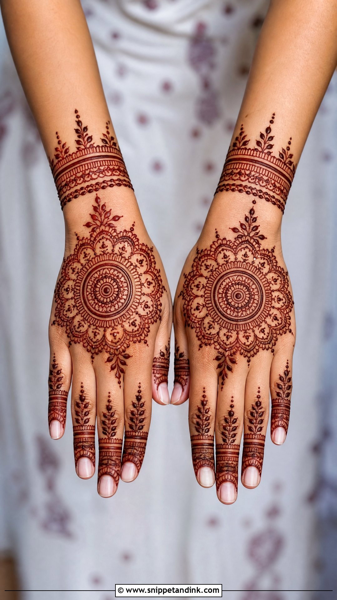 Mandala Dulhan Back Hand Mehndi Design - Snippet and Ink - 25 Dulhan Back Hand Mehndi Designs