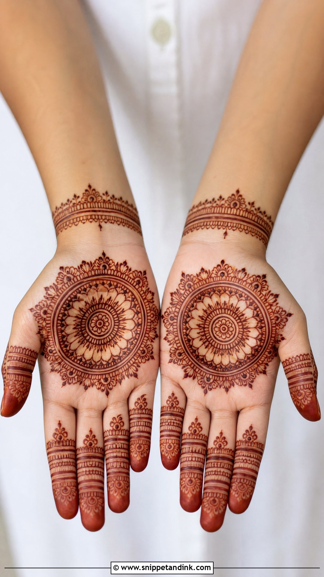 Mandala Engagement Mehndi Design - Snippet and Ink - 20 Simple Engagement Mehndi Ideas