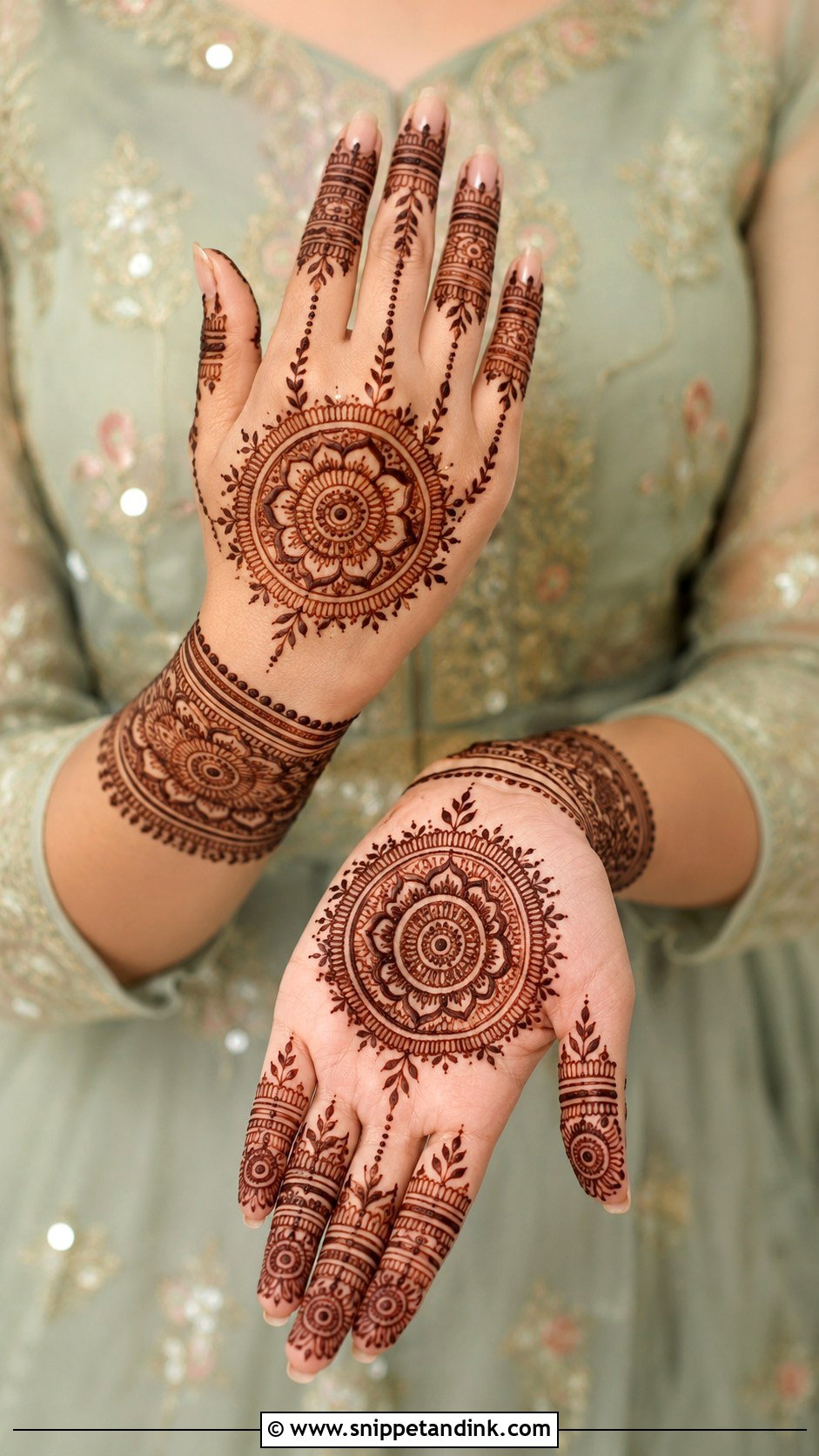 Mandala Engagement Mehndi Design - Snippet and Ink - 30 Engagement Mehndi Designs for Bride