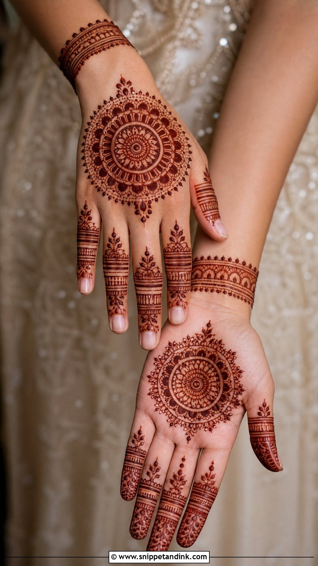 Mandala Engagement Mehndi Design - Snippet and Ink - 30 Mehndi Designs for Engagement Brides