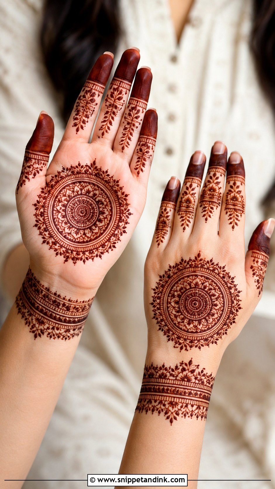 Mandala Engagement Mehndi Design - Snippet and Ink - 35 Engagement Mehndi Designs