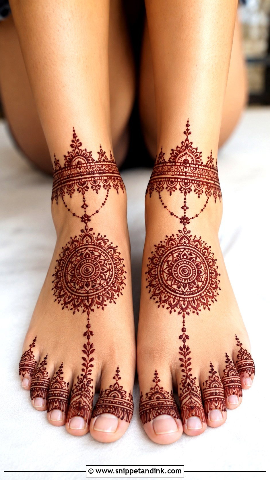 Mandala Feet Mehndi Design - Snippet and Ink - 35 Feet Mehndi Designs
