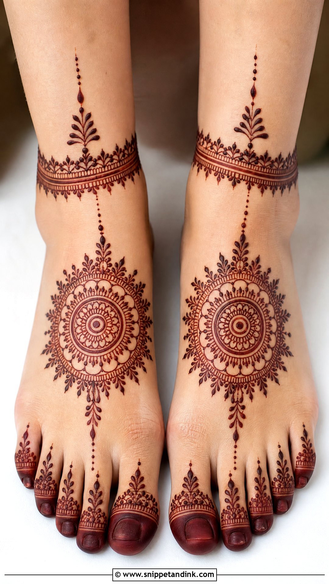 Mandala Feet Mehndi Design - Snippet and Ink - 30 Unique Feet Mehndi Designs