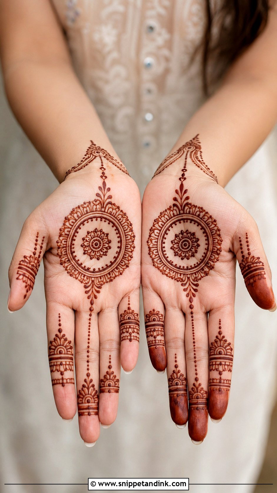 Mandala Finger Mehndi Design - Snippet and Ink - 35 Unique Fingers Mehndi Designs