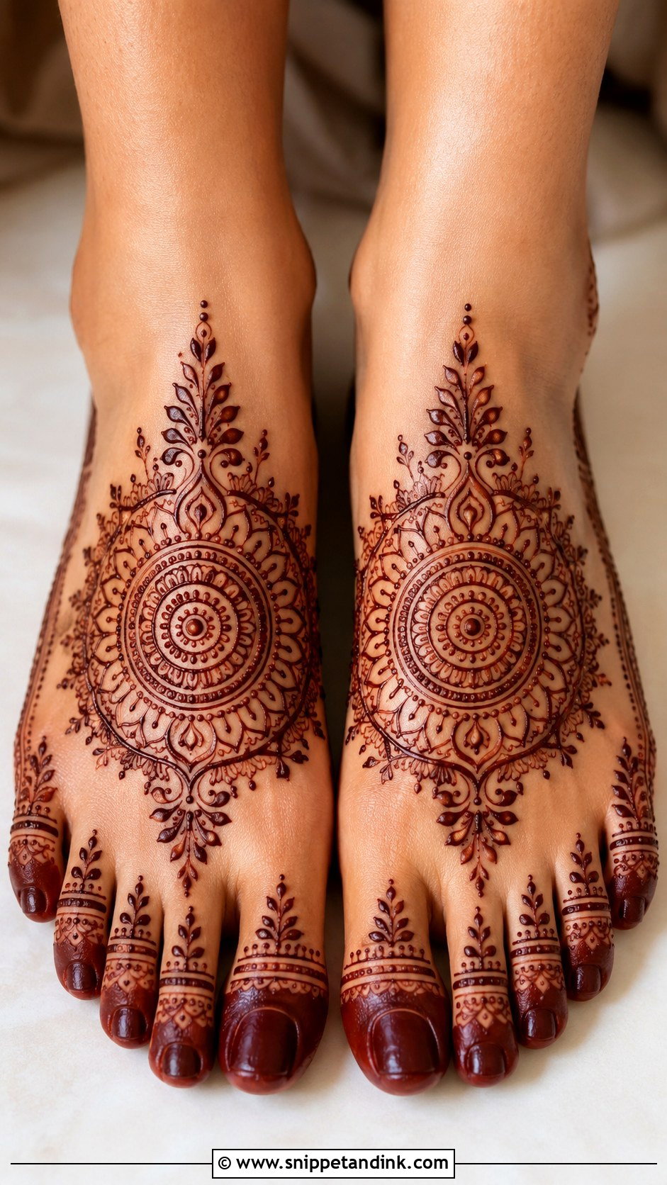 Mandala Foot Mehndi Design - Snippet and Ink - 35 Foot Mehndi Designs