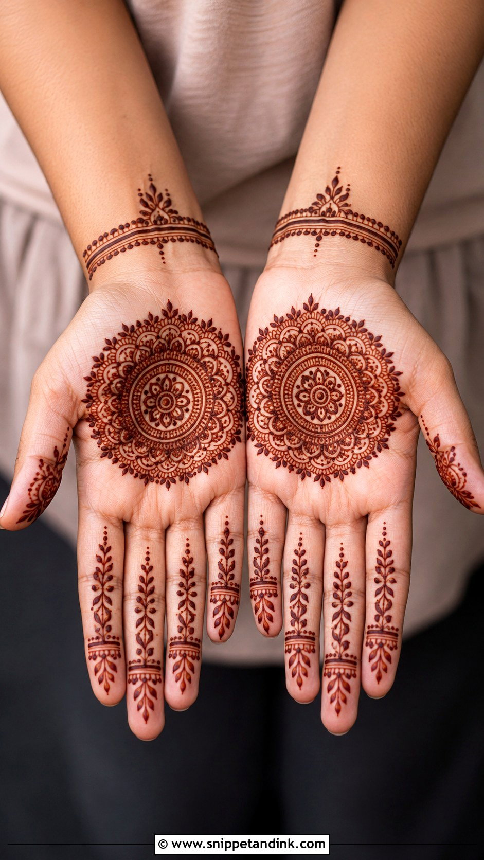 Mandala Front Hand Mehndi Design - Snippet and Ink - 35 Front Hand Mehndi Design Ideas
