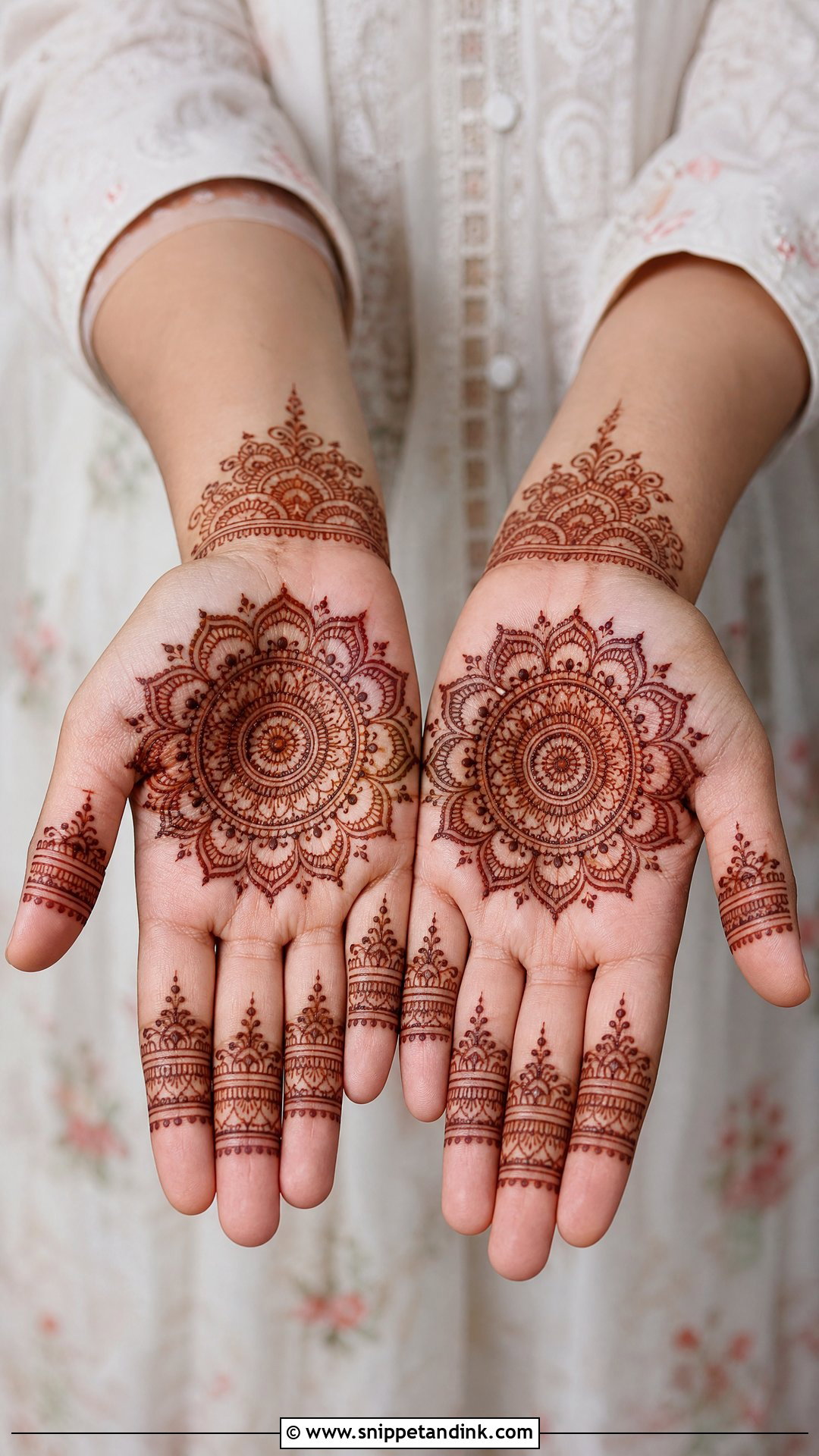 Mandala Front Hand Mehndi Design - Snippet and Ink - 25 Trending Mehndi Designs 2025