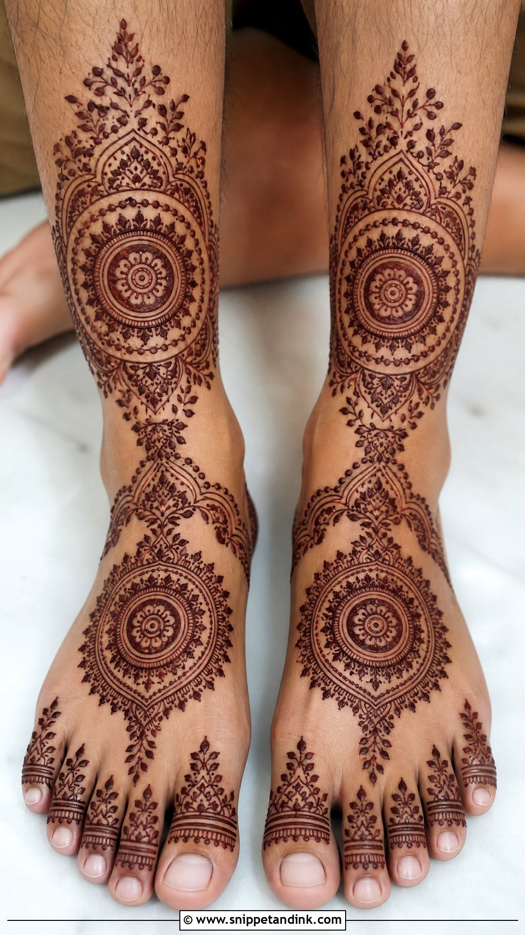 Mandala Groom Leg Mehndi Design - Snippet and Ink - 20 Groom Leg Mehndi Design Ideas