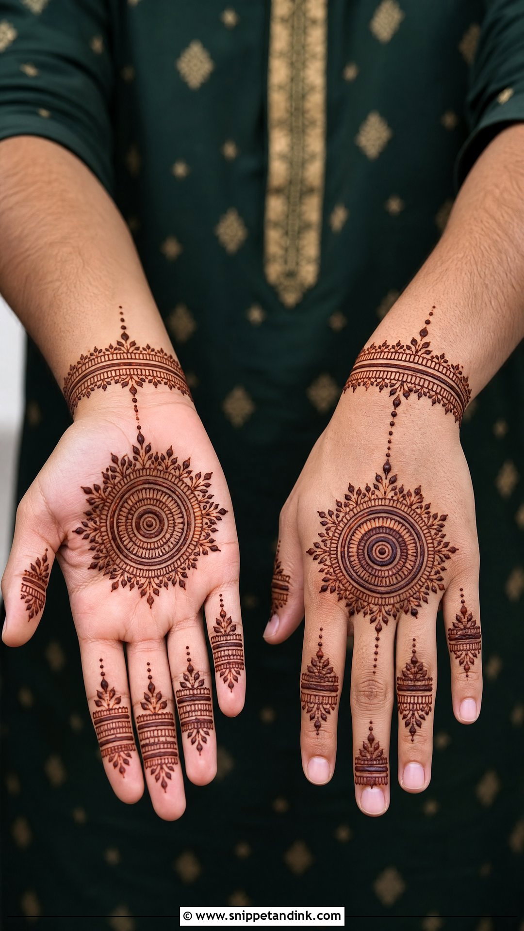 Mandala Groom Mehndi Design - Snippet and Ink - 20 Groom Mehndi Design for Men Ideas