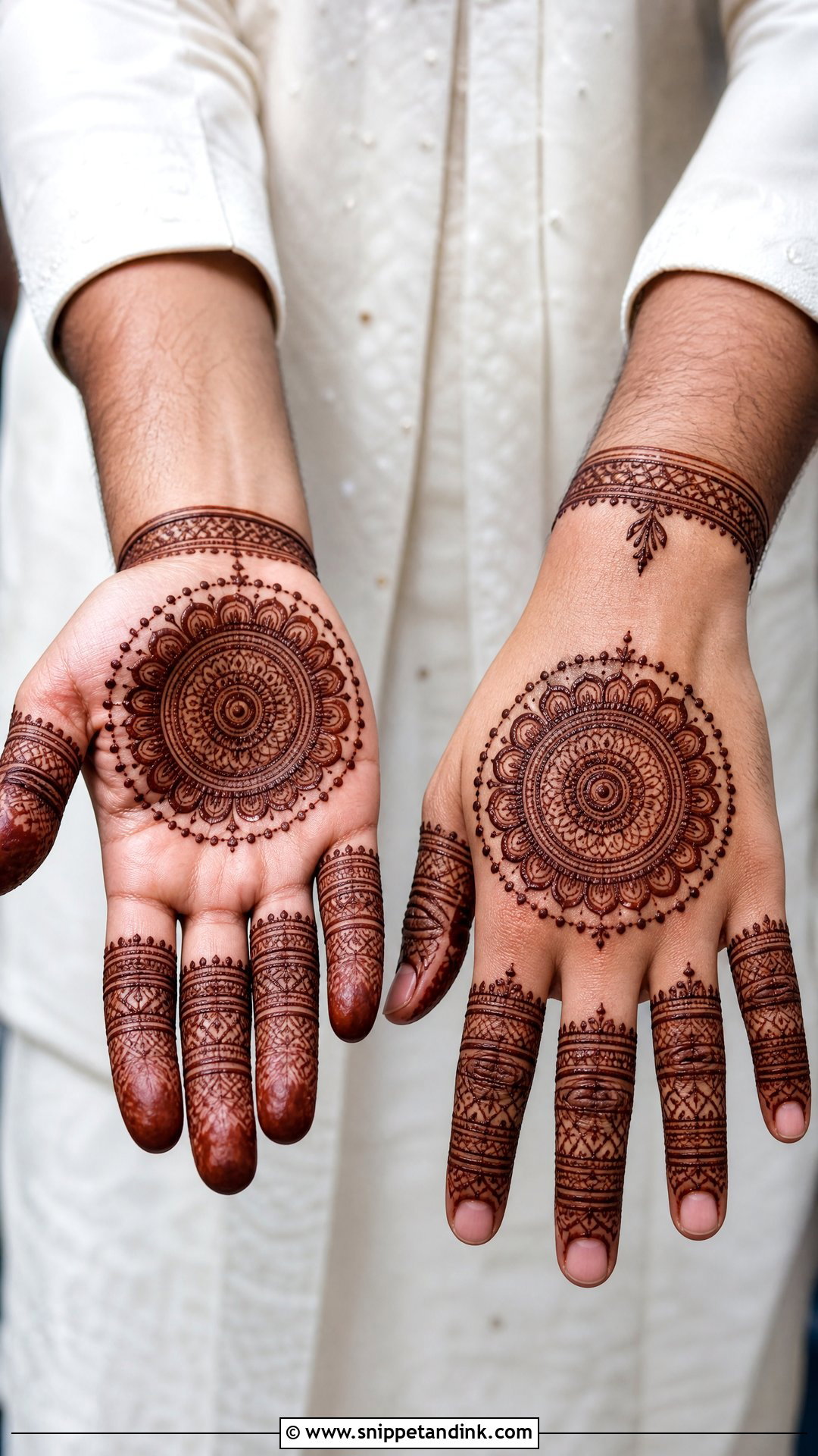 Mandala Groom Mehndi Design - Snippet and Ink - 20 Groom Mehndi Designs