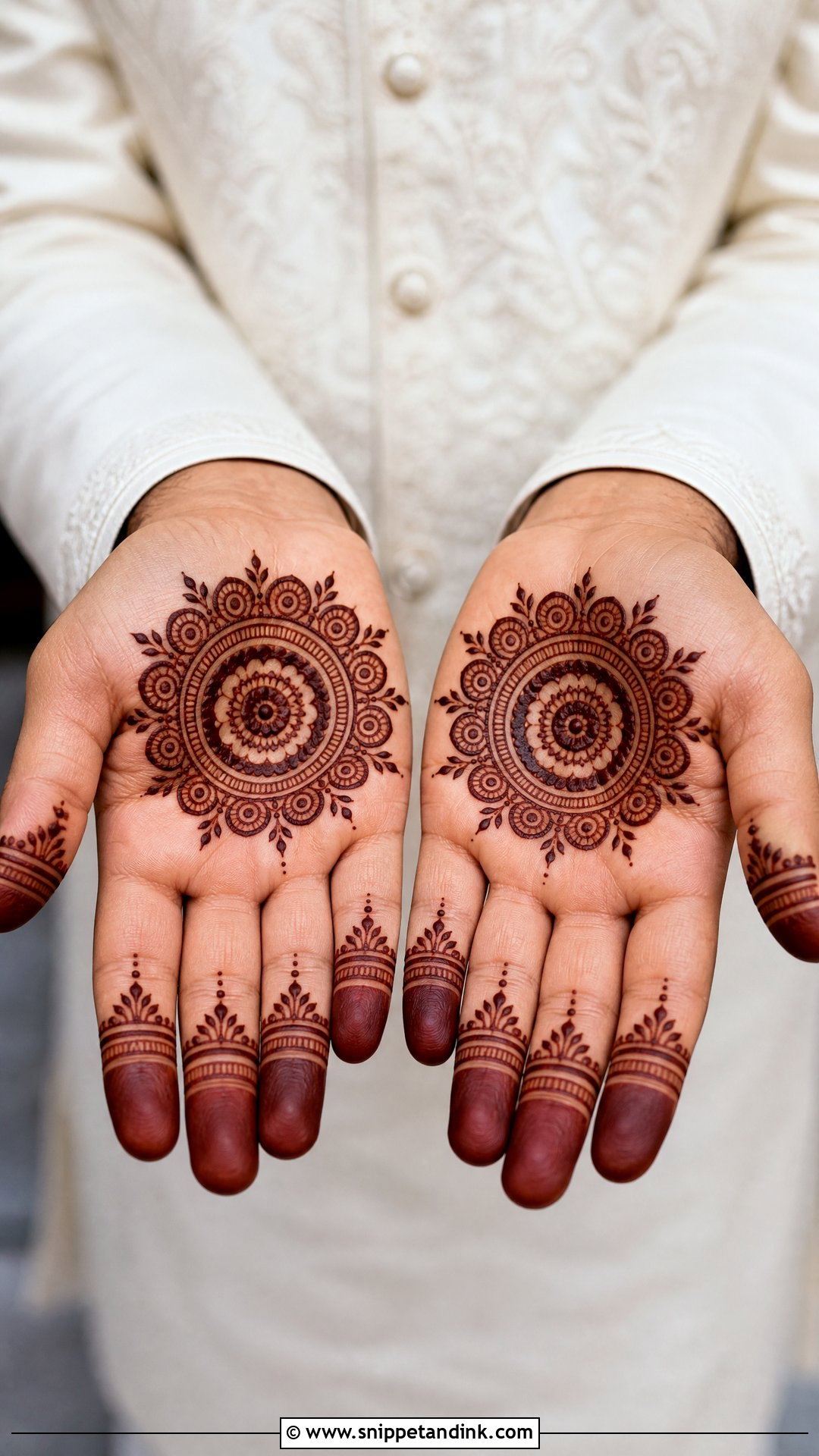 Mandala Groom Mehndi Design - Snippet and Ink - 25 Simple Groom Mehndi Design for Men Ideas