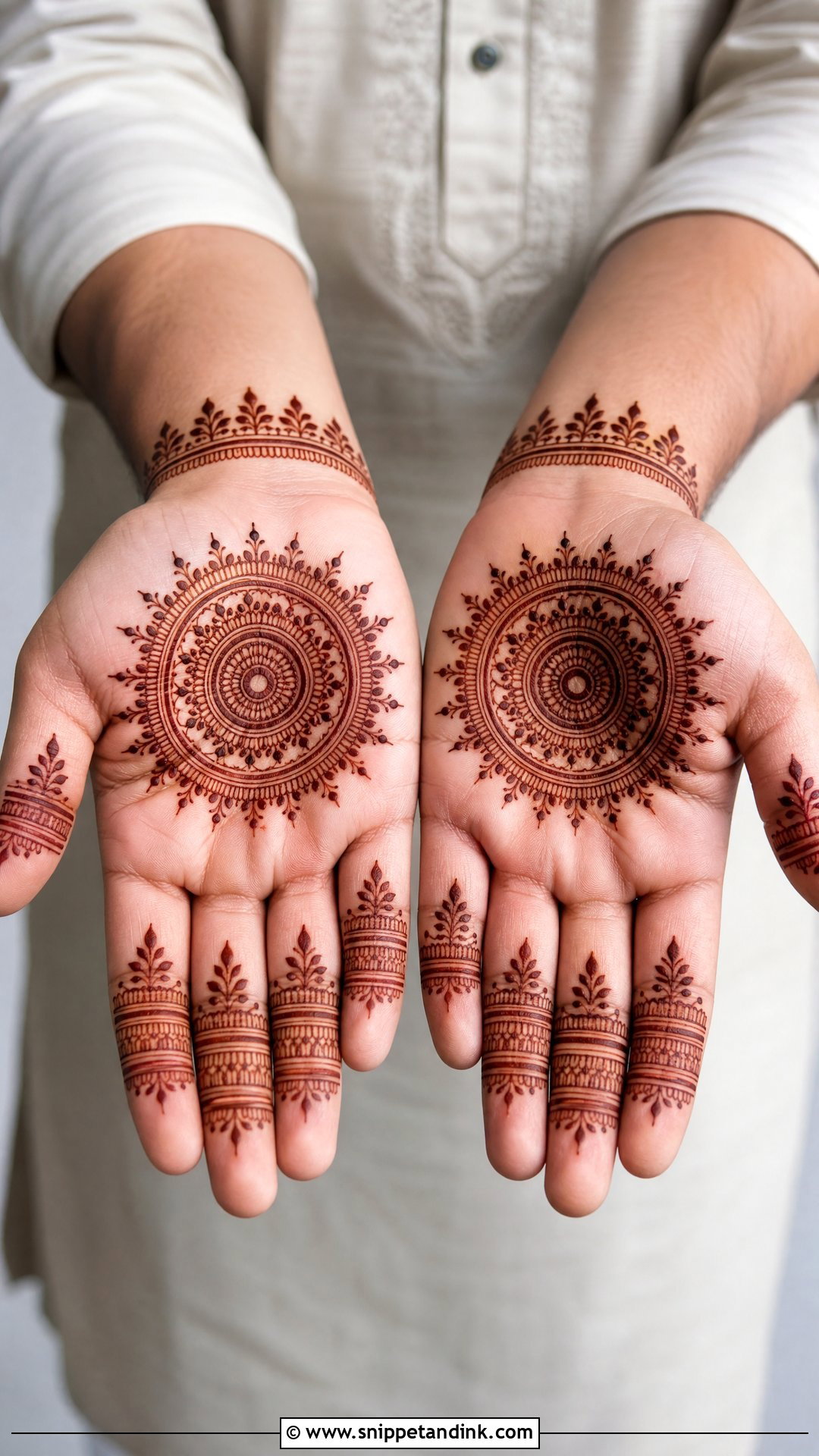 Mandala Groom Mehndi Design - Snippet and Ink - 30 Mehndi Designs for Groom for Men