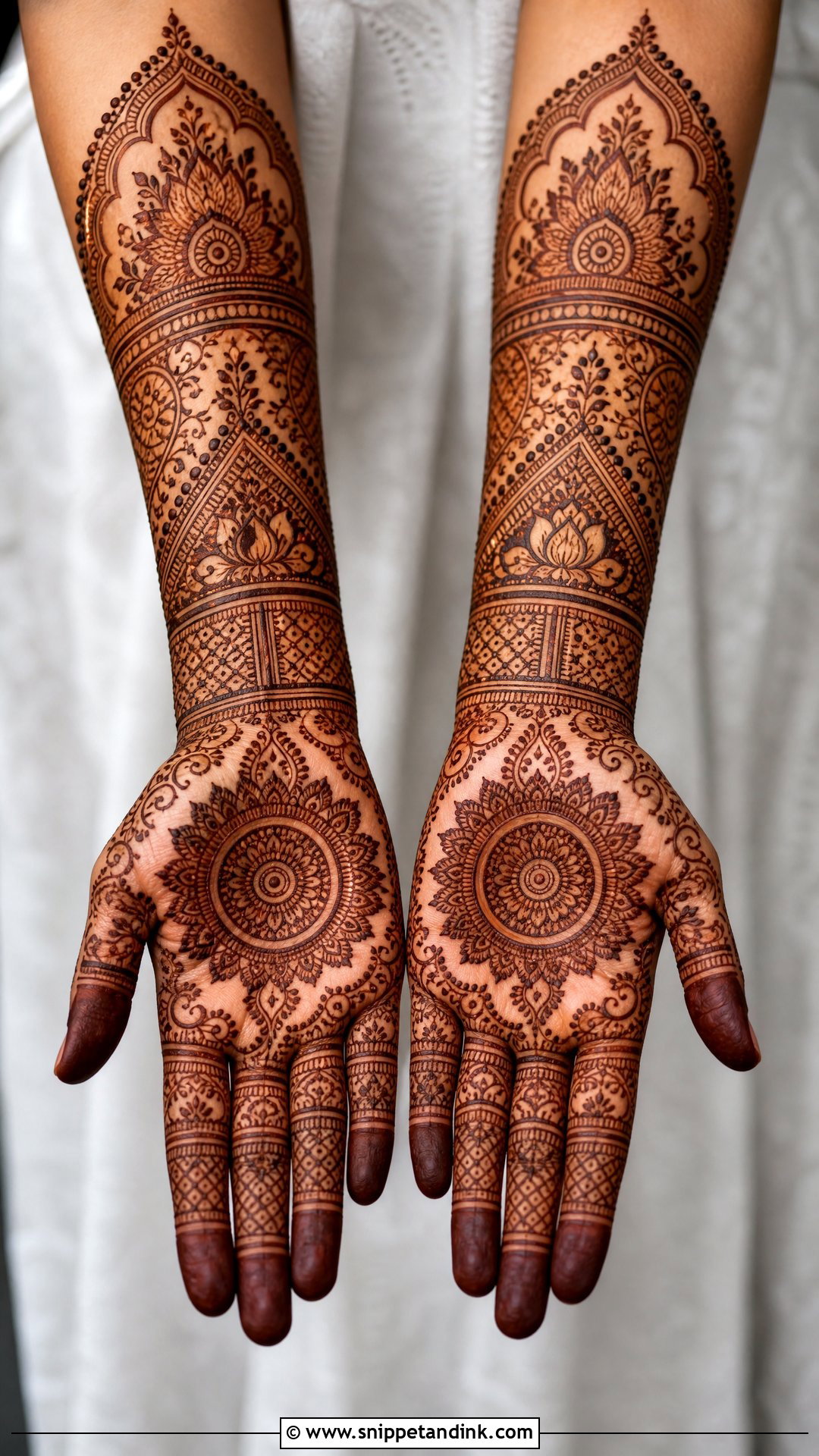 Mandala Indian Bridal Full Hand Mehndi Design - Snippet and Ink - 20 Indian Bridal Full Hand Mehndi Designs