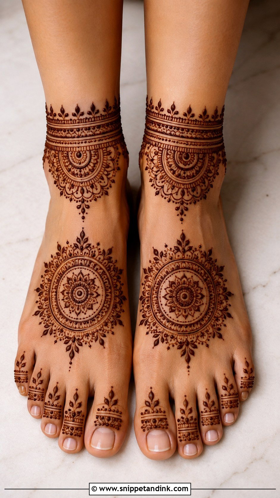 Mandala Legs Mehndi Design - Snippet and Ink - 35 Legs Mehndi Design Ideas
