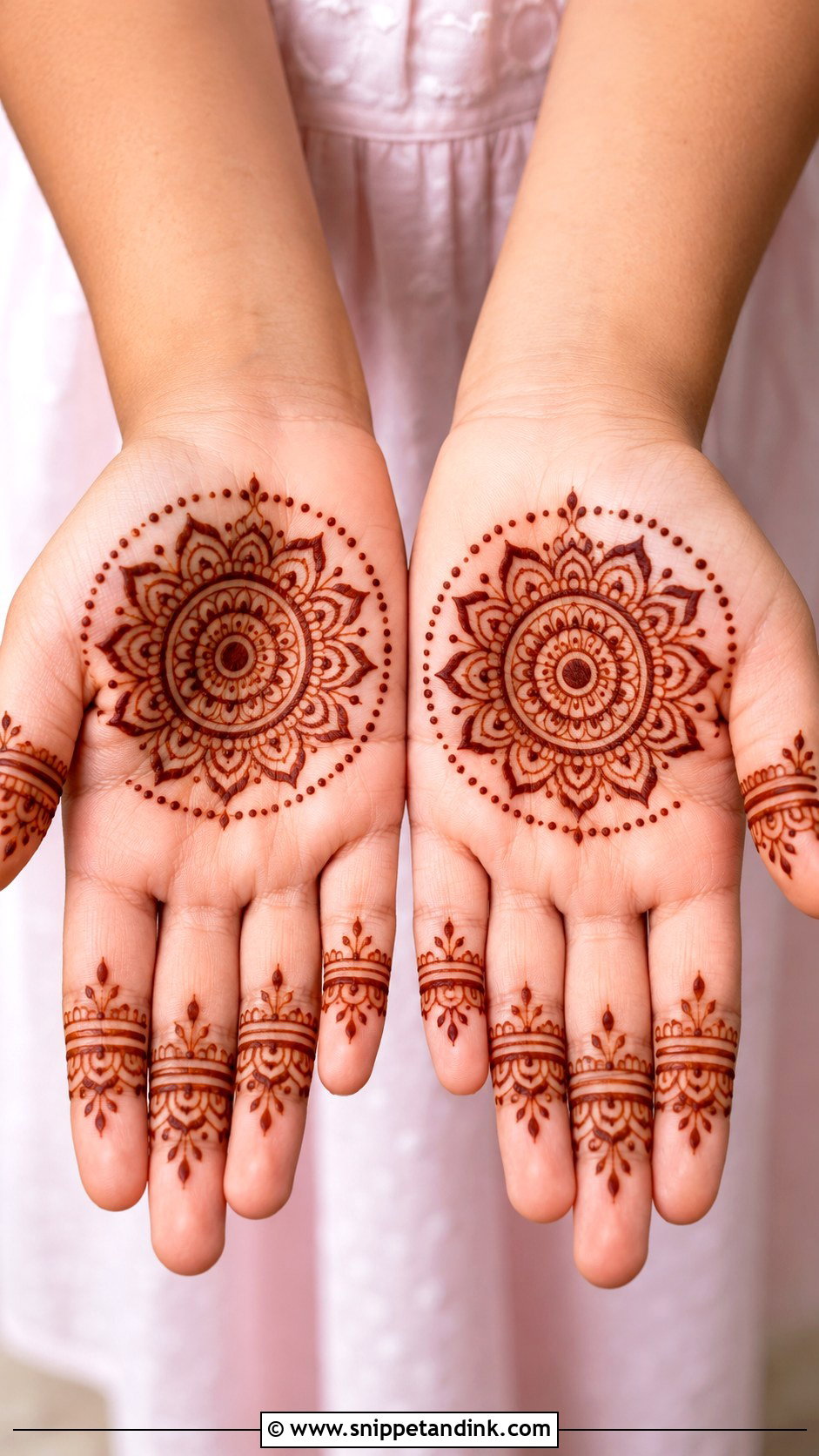 Mandala Mehndi Design For Kids - Snippet and Ink - 30 Kids Children Mehndi Designs
