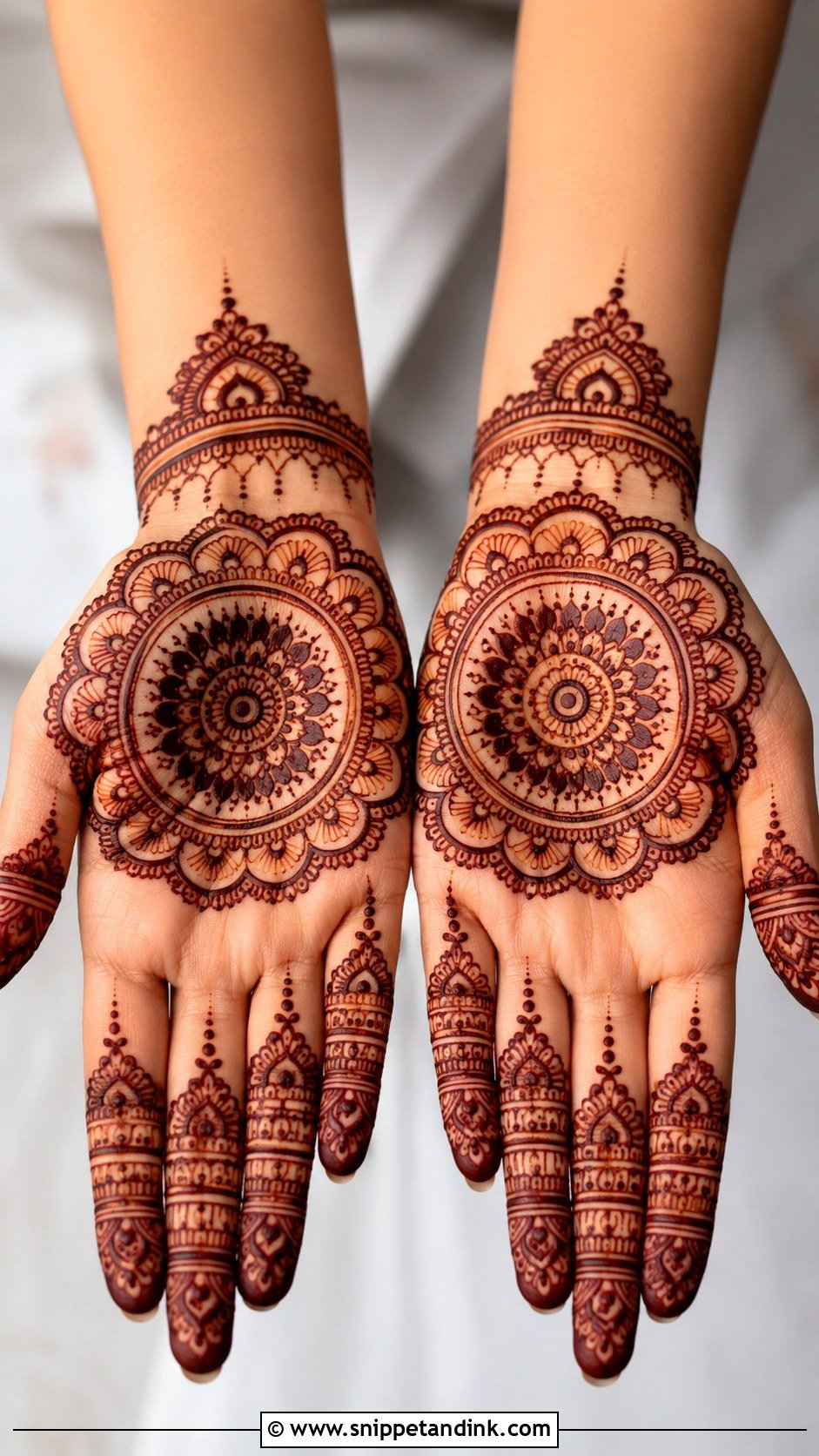 Mandala Mehndi Design Front Hand - Snippet and Ink - 35 Trendy Mehndi Designs