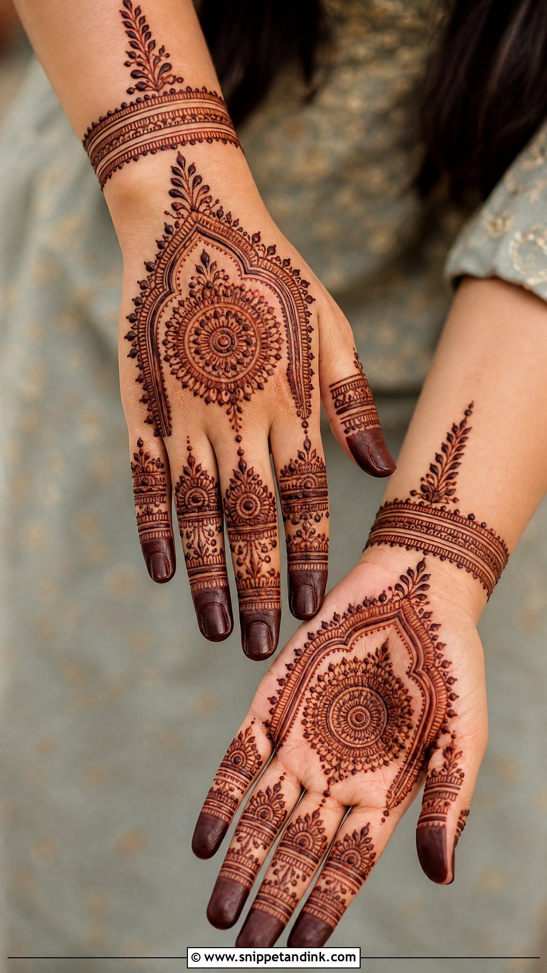 Mandala Mehrab Mehndi Design - Snippet and Ink - 30 Mehrab Mehndi Design Ideas
