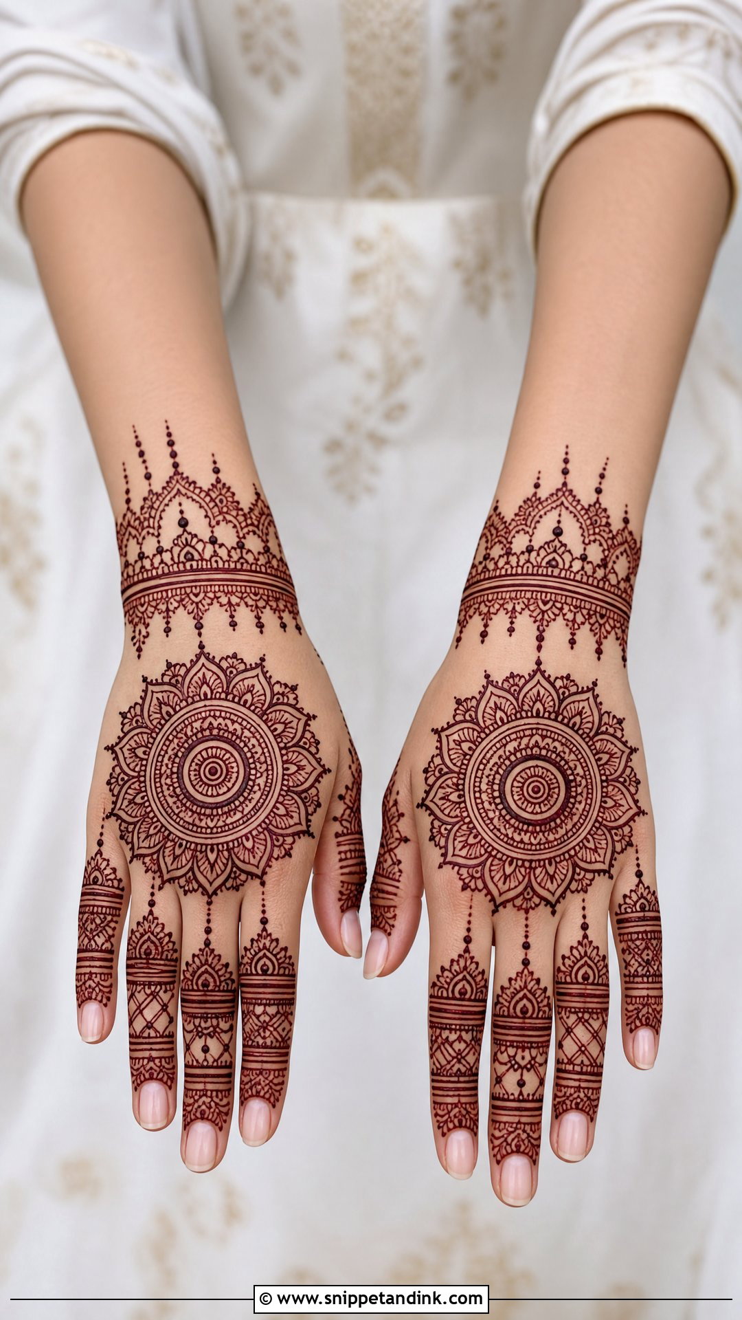 Mandala Nikah Mehndi Design - Snippet and Ink - 25 Nikah Mehndi Designs