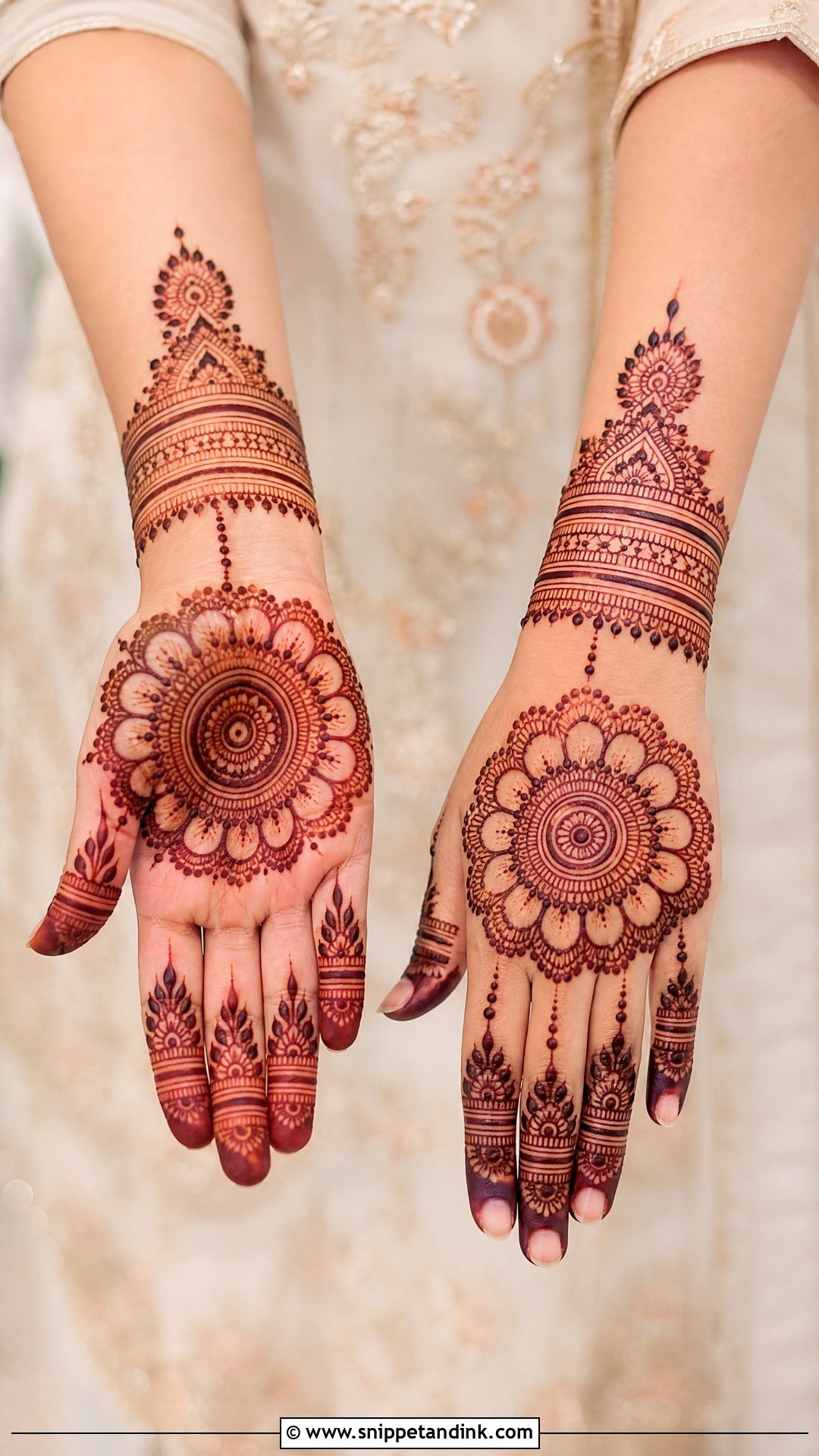Mandala Nikkah Mehndi Design - Snippet and Ink - 30 Nikkah Mehndi Designs