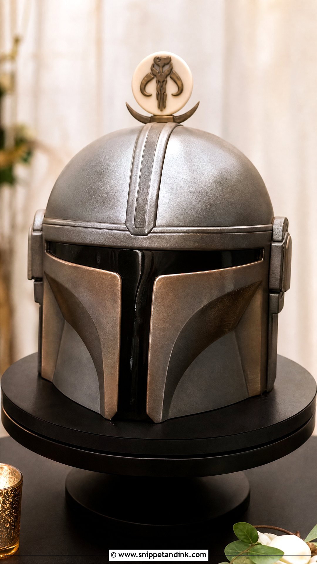 Mandalorian Groom Cake - Snippet and Ink - 25 Star Wars Groom Cake Ideas