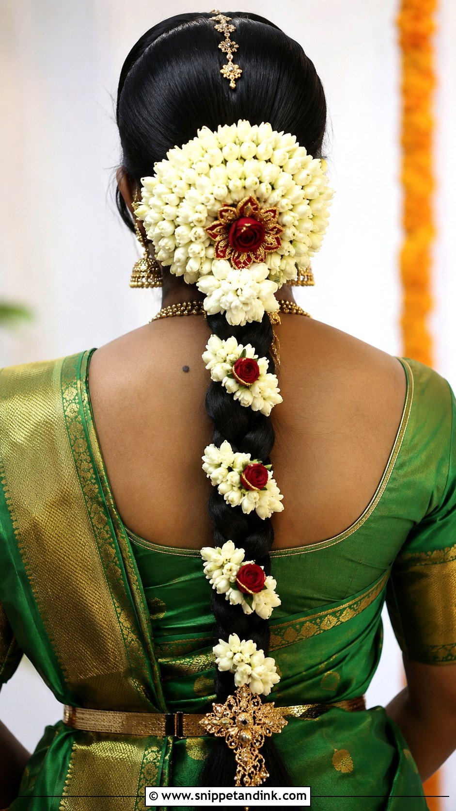 Mandap Bridal Poola Jada - Snippet and Ink - 15 Mandap Bride Hairstyle Ideas