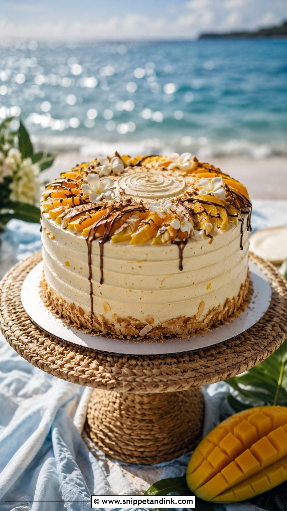 Mango Bravo Beach Wedding Cake - Snippet and Ink - 20 Mango Bravo Cake Ideas for Wedding