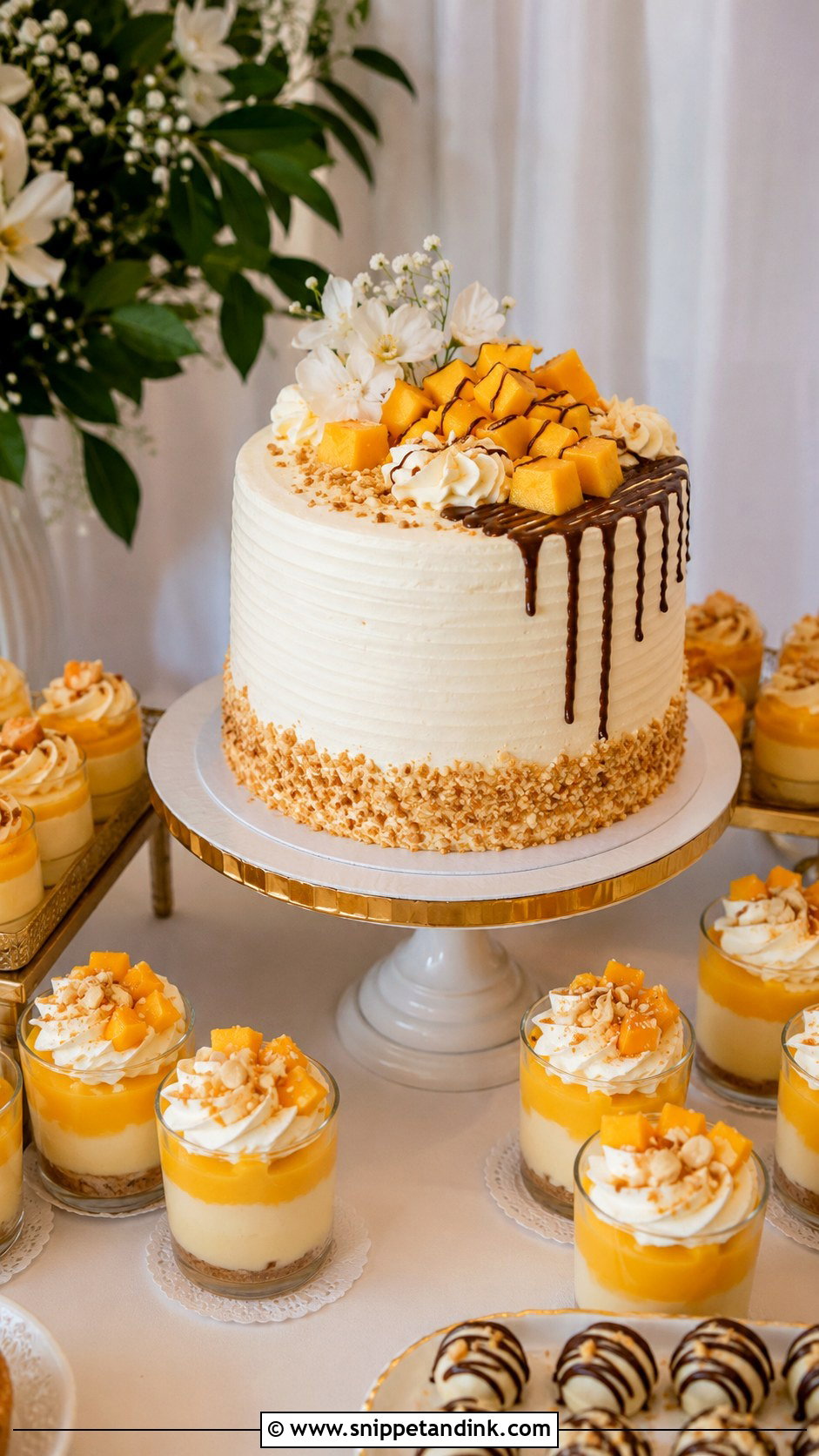 Mango Bravo Dessert Table Cake - Snippet and Ink - 20 Mango Bravo Cake Ideas for Wedding