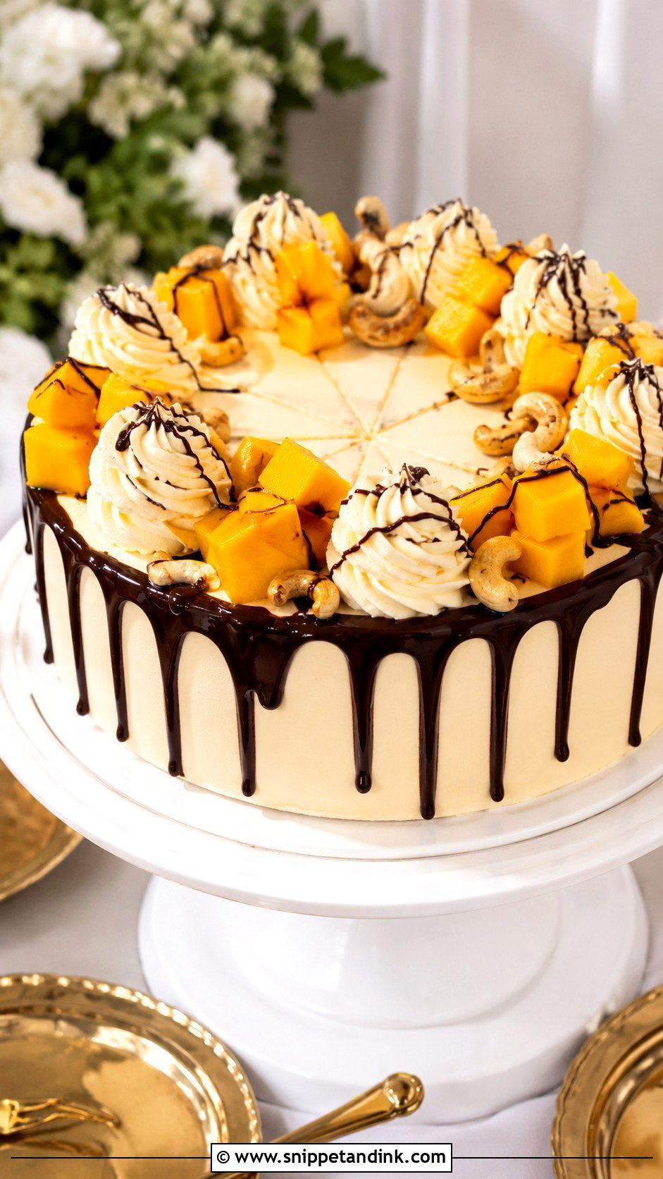 Mango Bravo Drip Cake - Snippet and Ink - 20 Mango Bravo Cake Ideas for Wedding