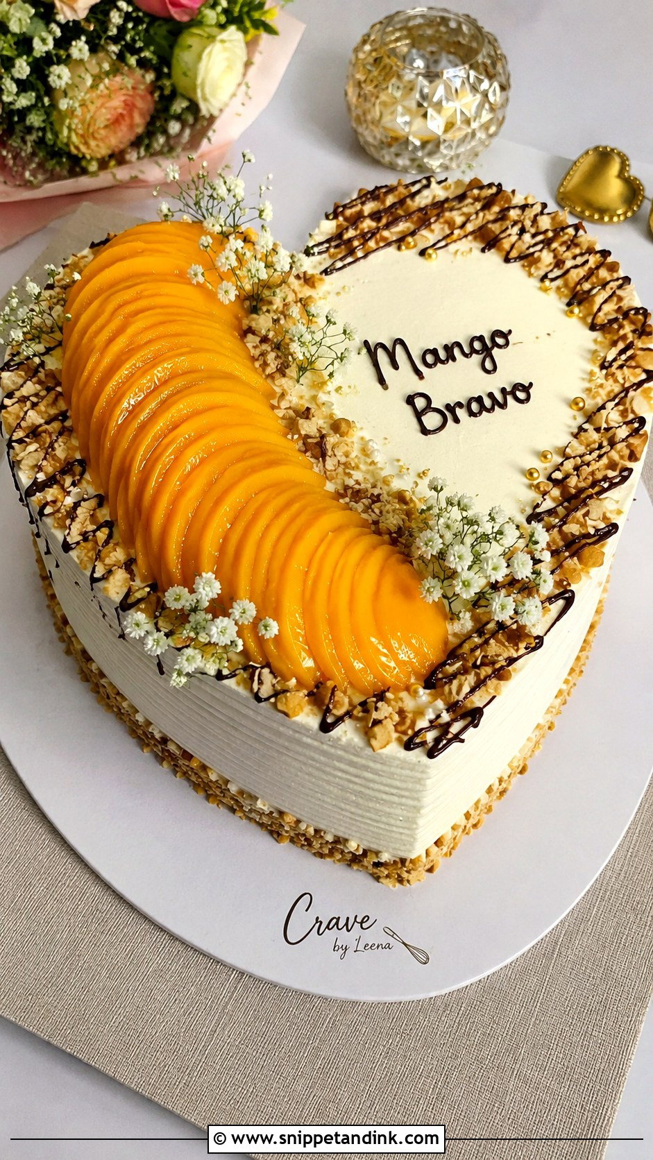 Mango Bravo Heart Cake - Snippet and Ink - 20 Mango Bravo Cake Ideas for Wedding