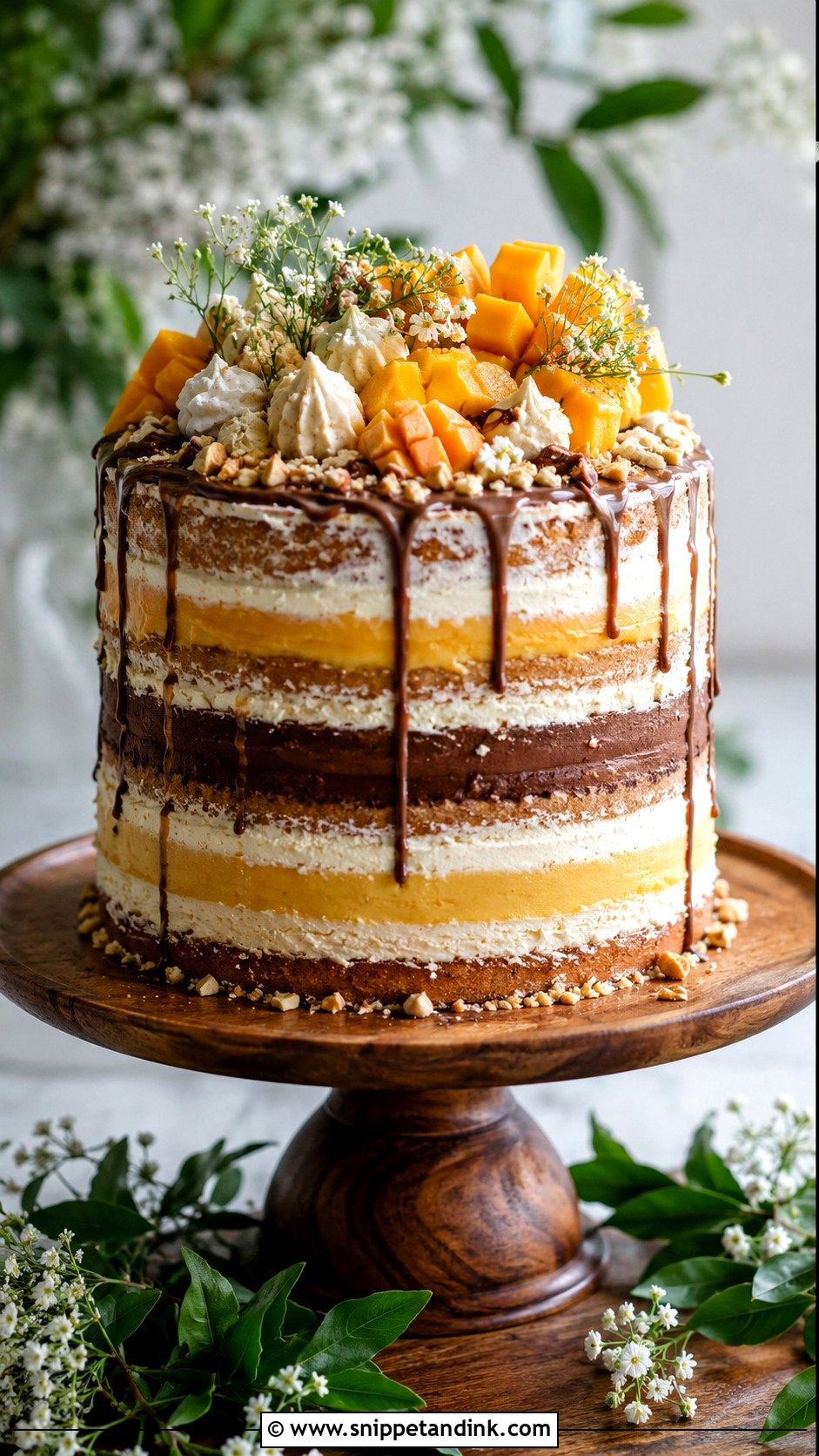 Mango Bravo Naked Cake - Snippet and Ink - 20 Mango Bravo Cake Ideas for Wedding