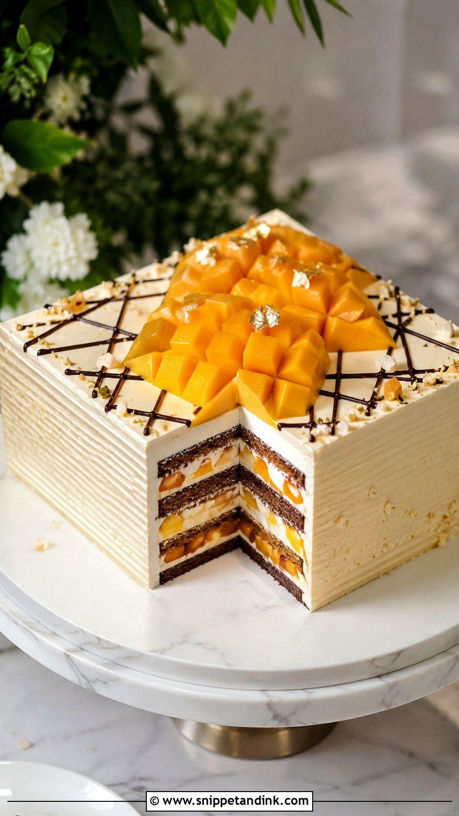 Mango Bravo Square Cake - Snippet and Ink - 20 Mango Bravo Cake Ideas for Wedding