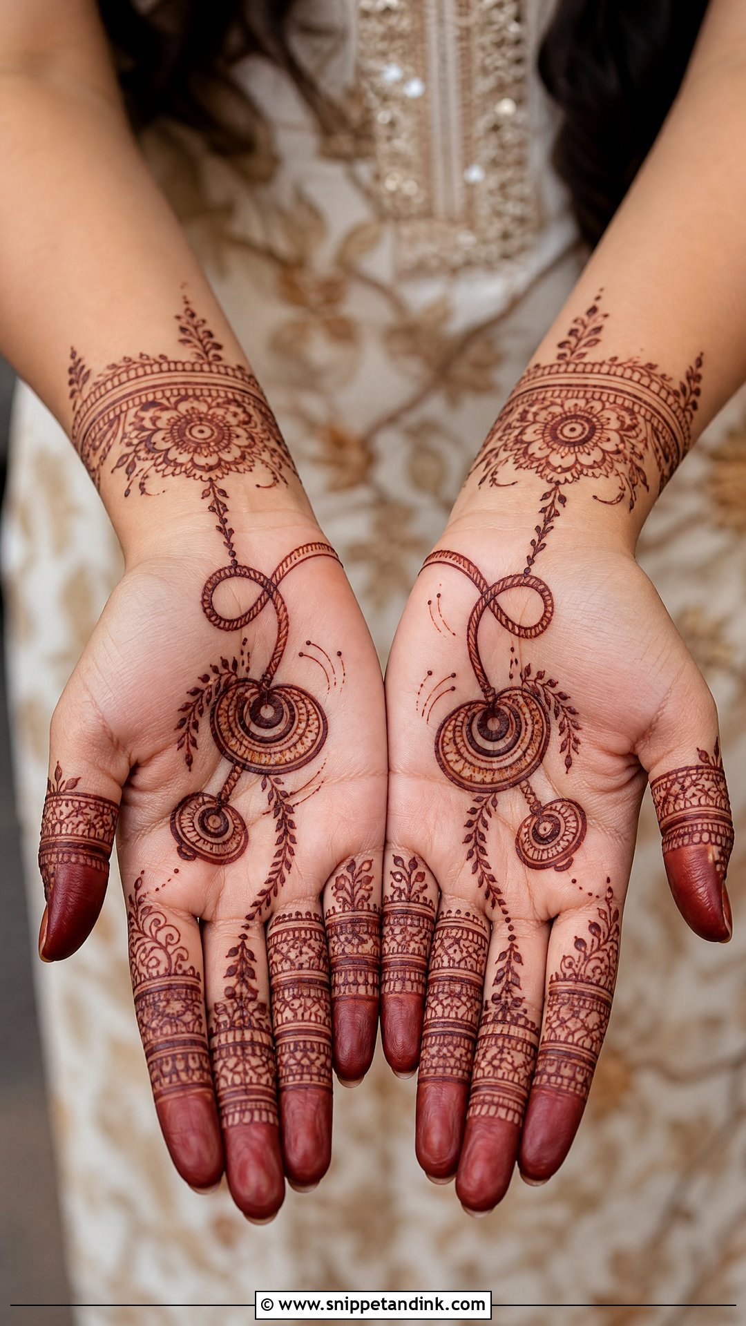 Manjira Bridal Instruments Mehndi Design - Snippet and Ink - 20 Bridal Instruments Mehndi Designs