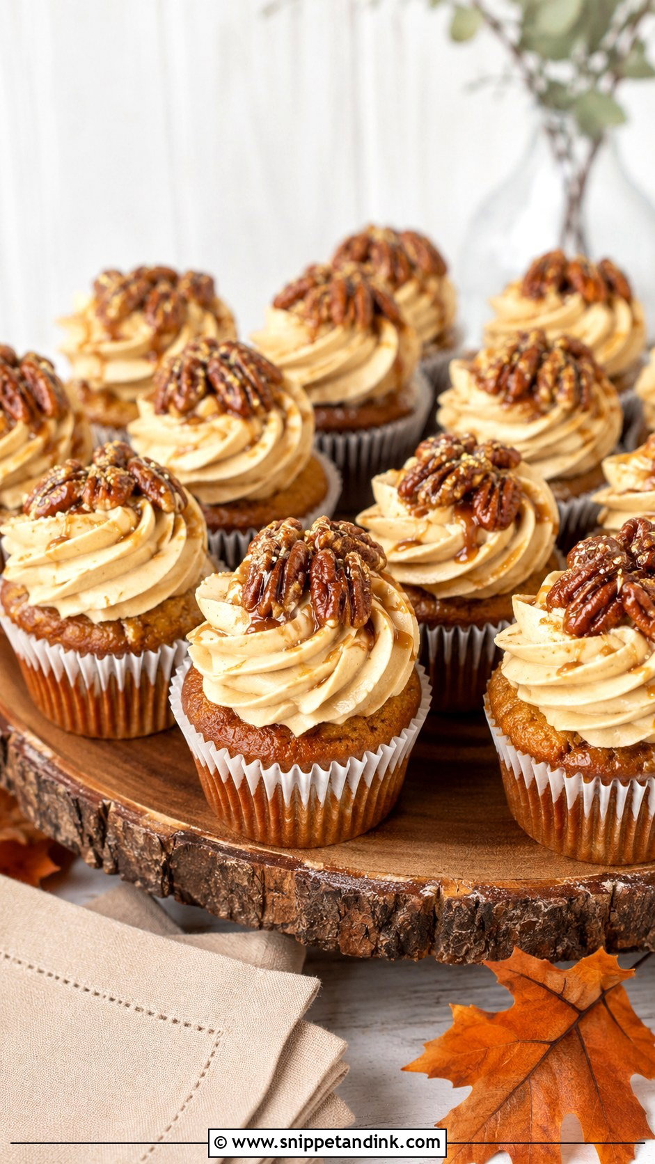 Maple Pecan Wedding Cupcakes - Snippet and Ink - 20 Fall Wedding Cupcake Ideas