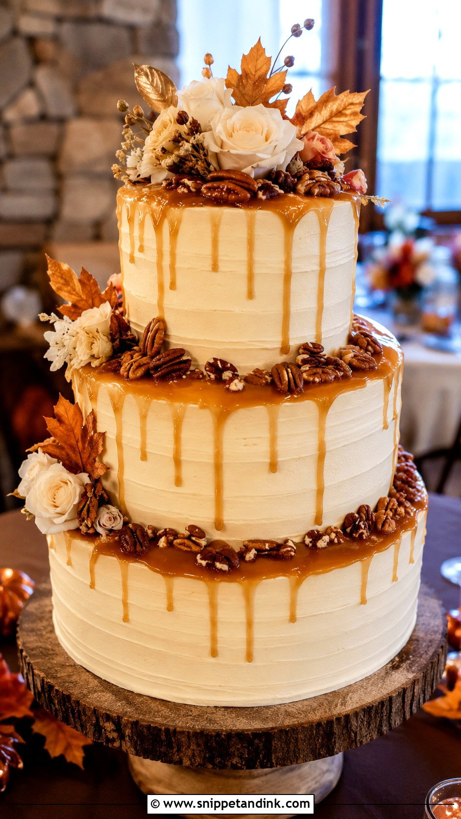 Maple Wedding Cake - Snippet and Ink - 20 Autumn Theme Cake Ideas for Wedding