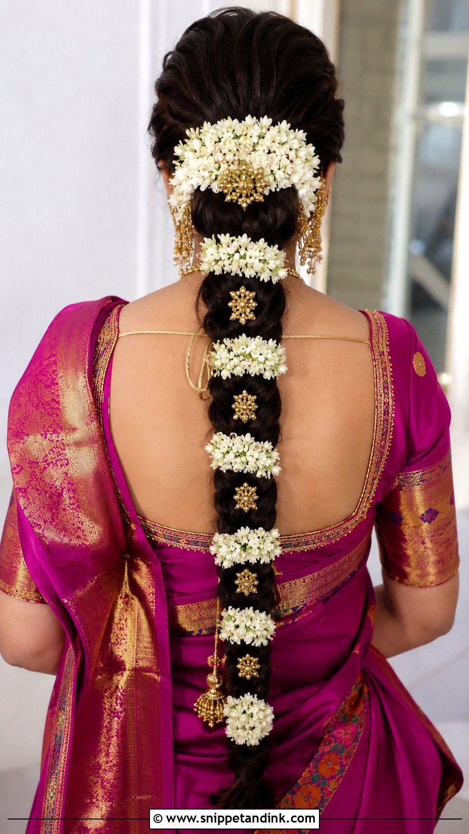 Marathi Bridal Braid With Gajra - Snippet and Ink - 15 Marathi Bridal Hairstyles
